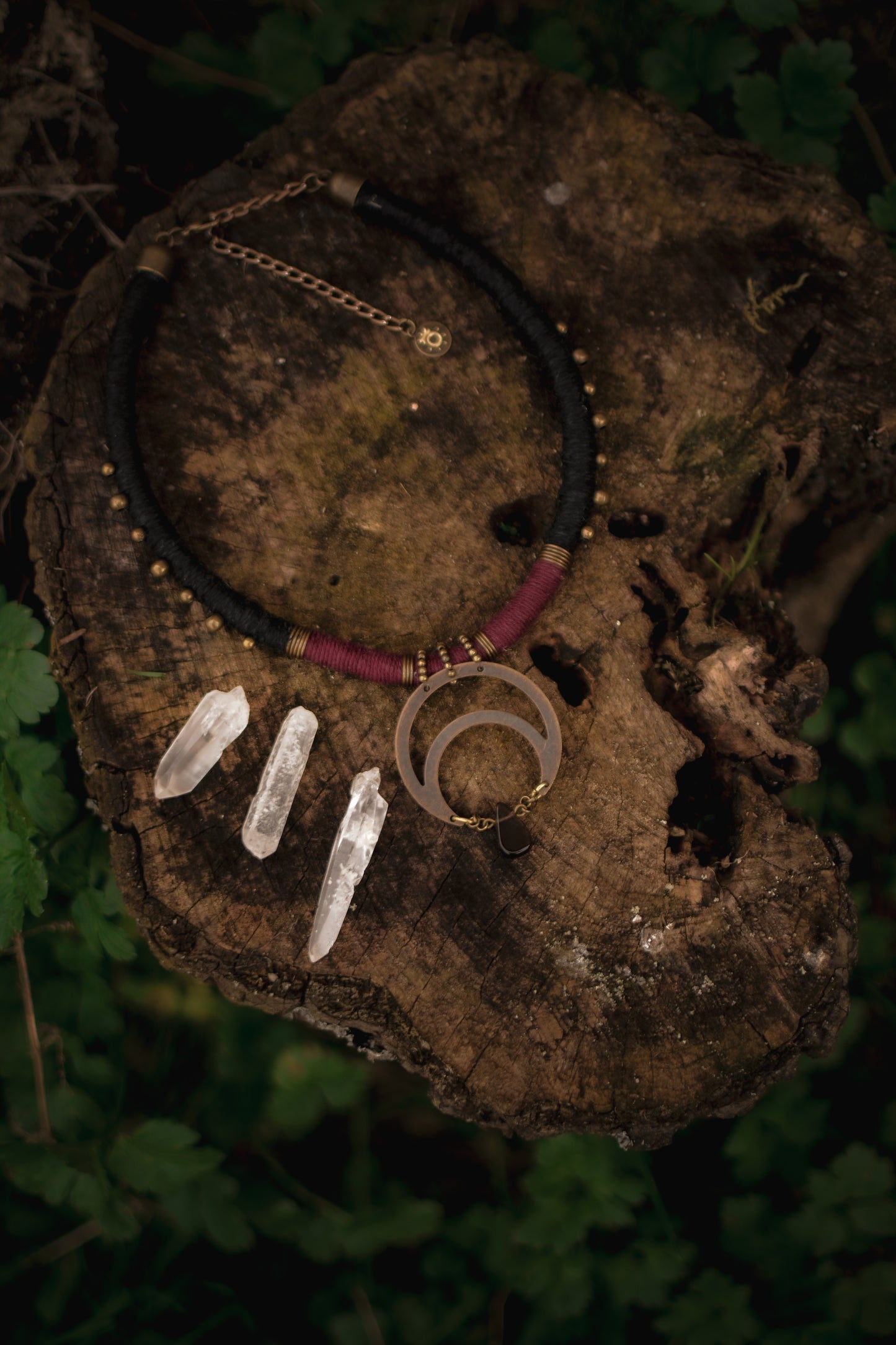 Under the Moon Necklace with Smoky Quartz