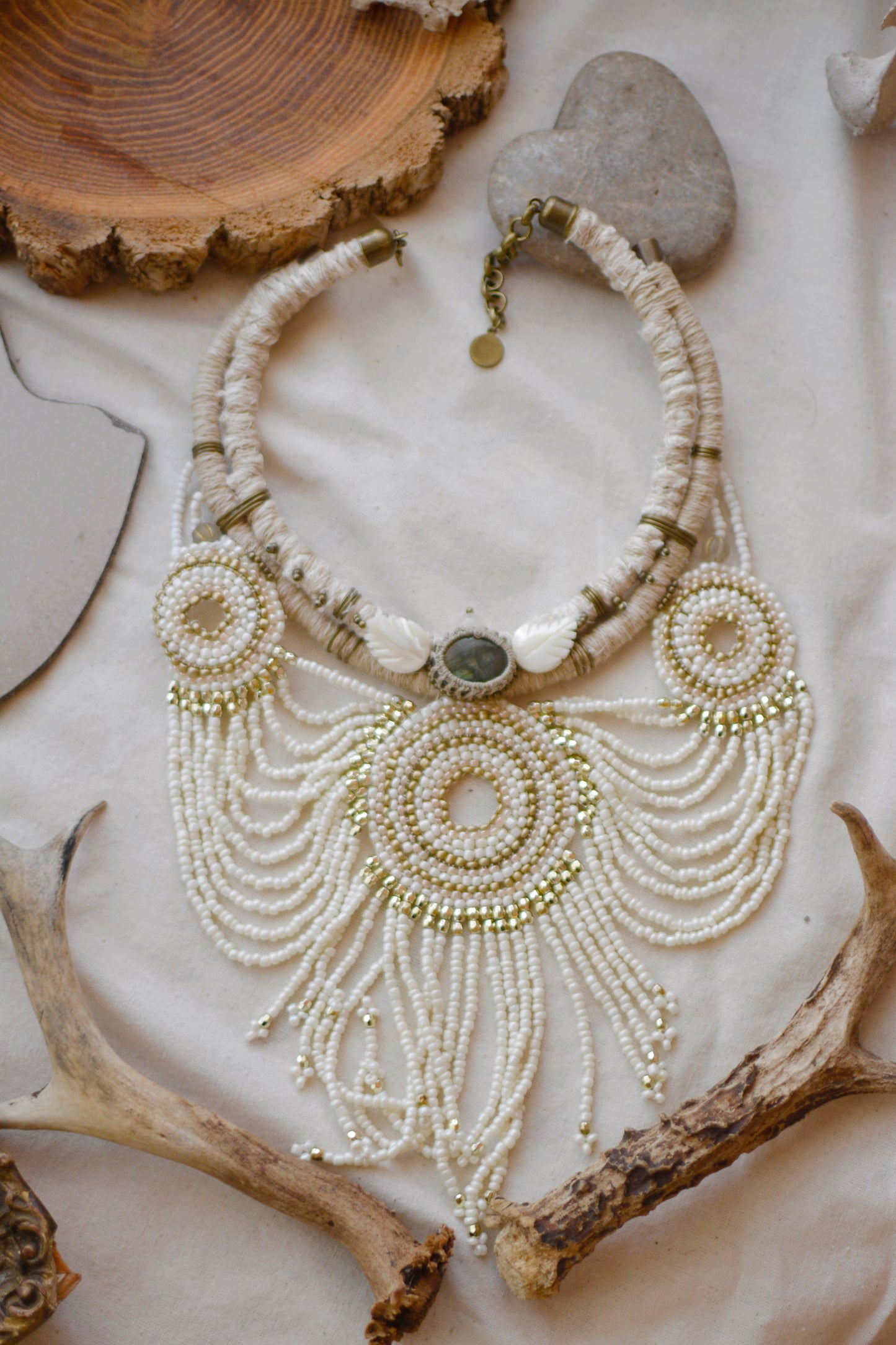 Necklace with Recycled Bone Pendant