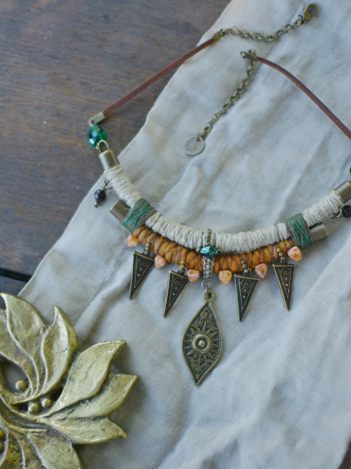 Boheme Joy Hemp and Linen Necklace