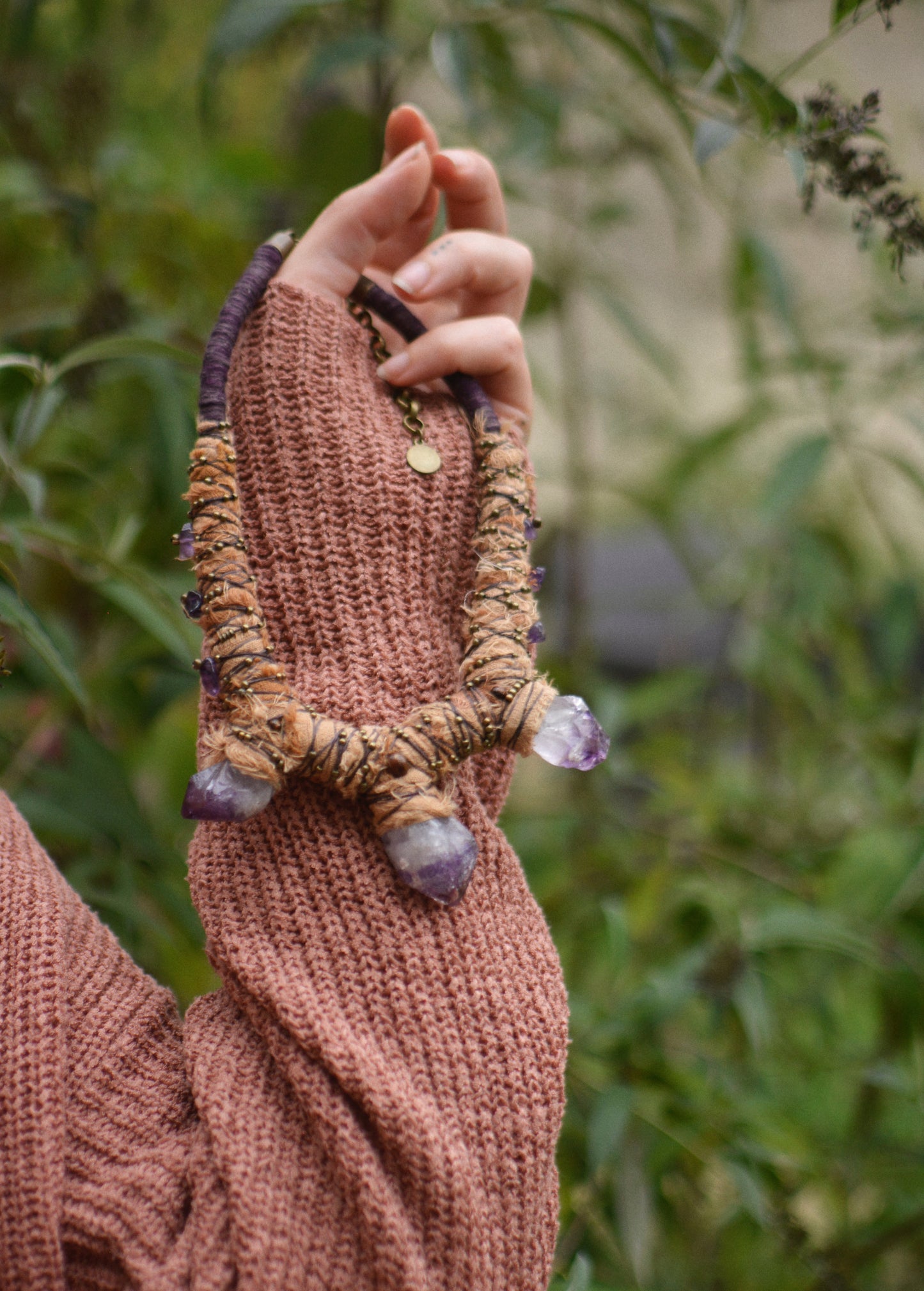 Triple Amethyst Necklace