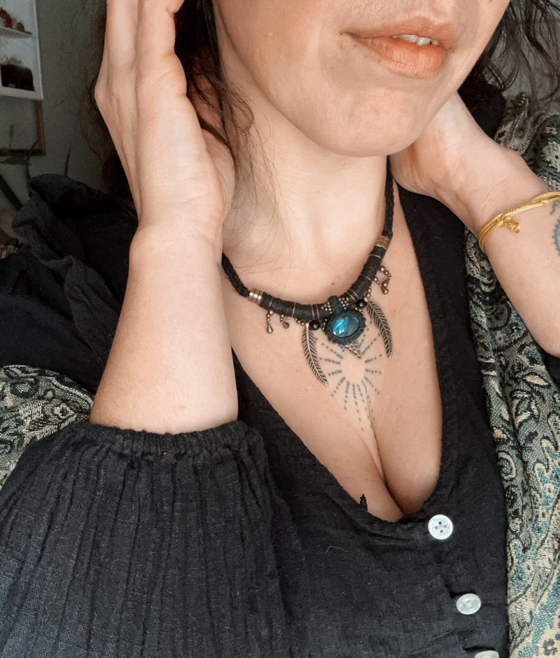 Labradorite Hemp Necklace