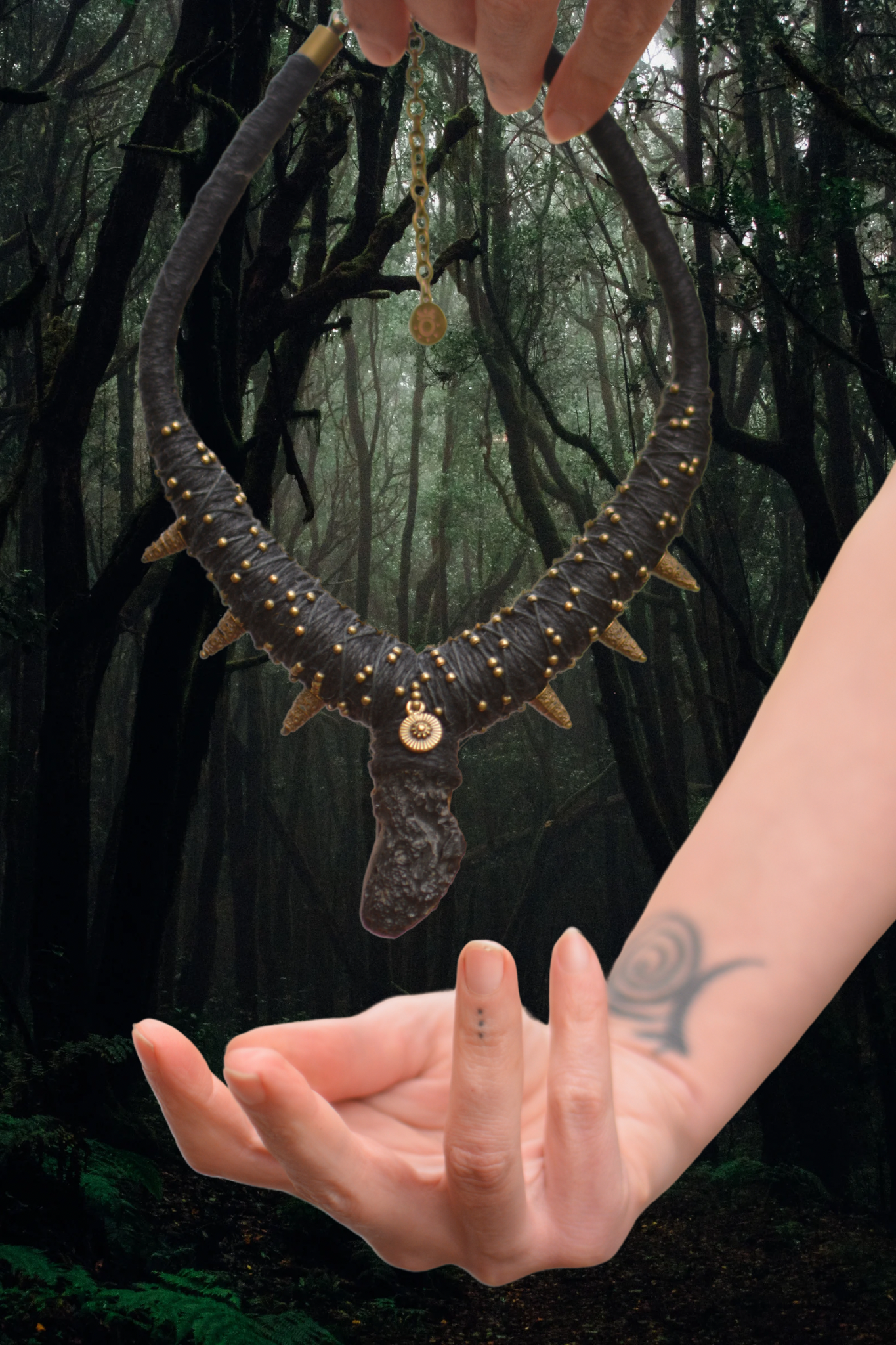 Ethereal Tektite Chunky Necklace