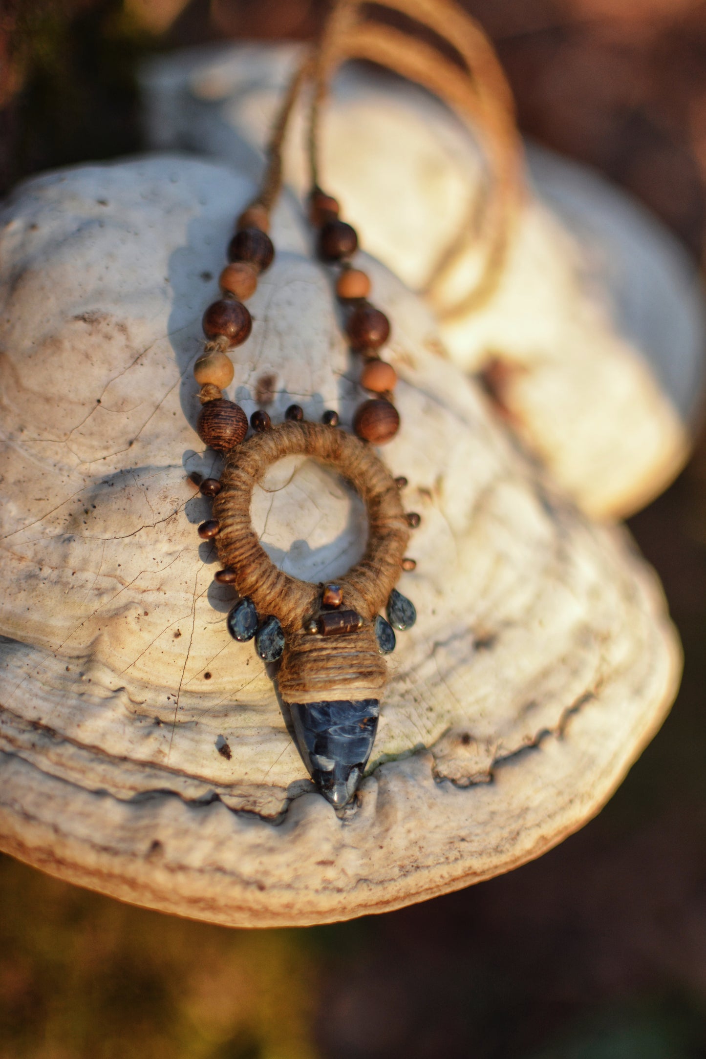 Elemental Harmony - Plant dyed talisman with pietersite