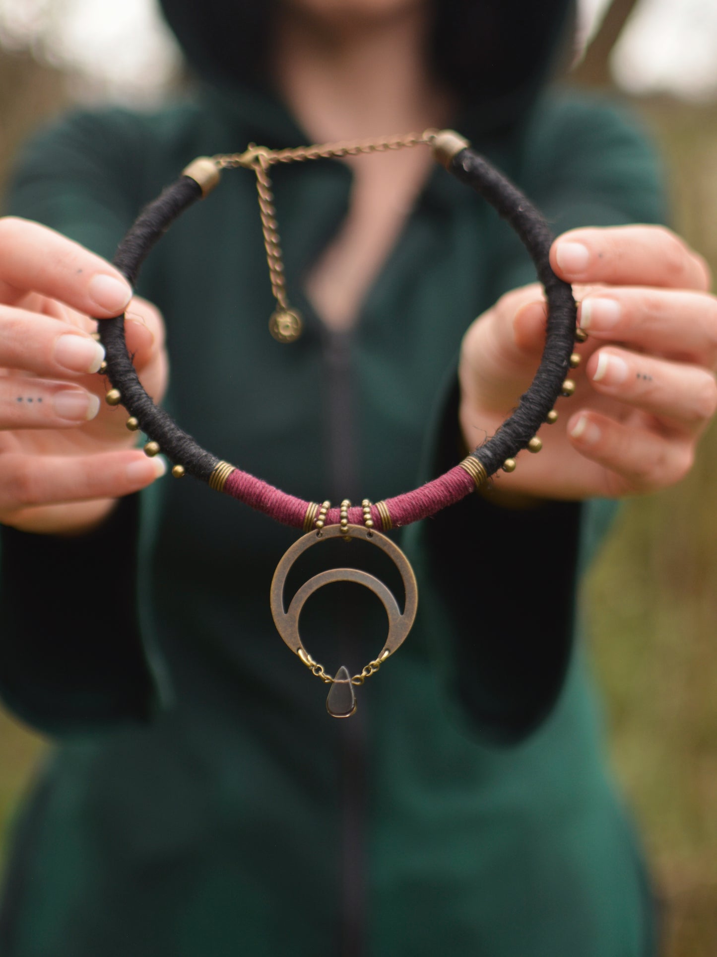 Under the Moon Necklace with Smoky Quartz
