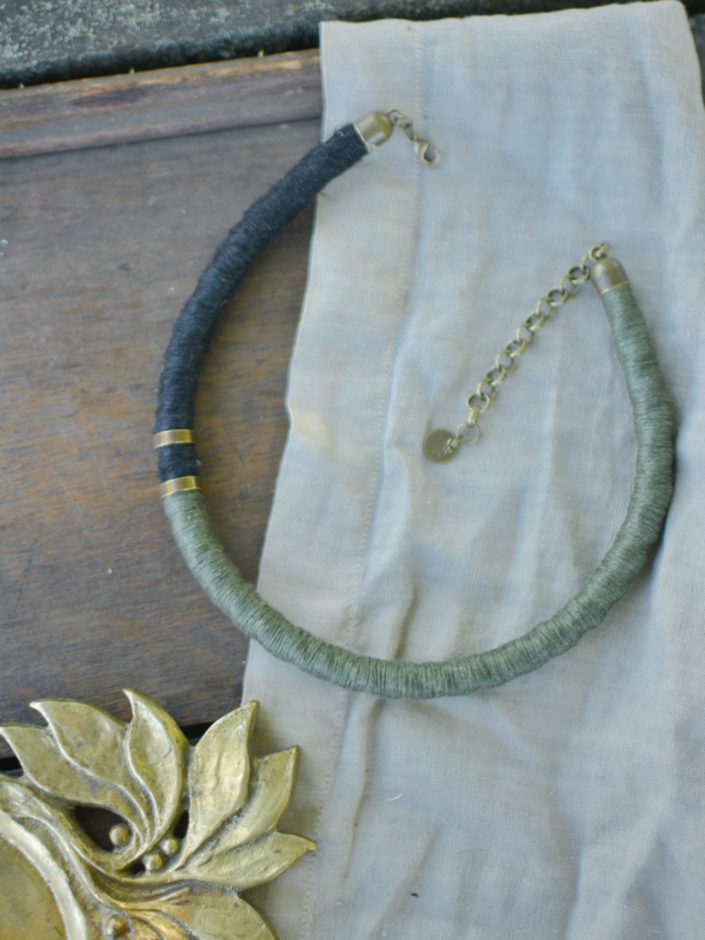 Witchy Hemp and Linen Necklace