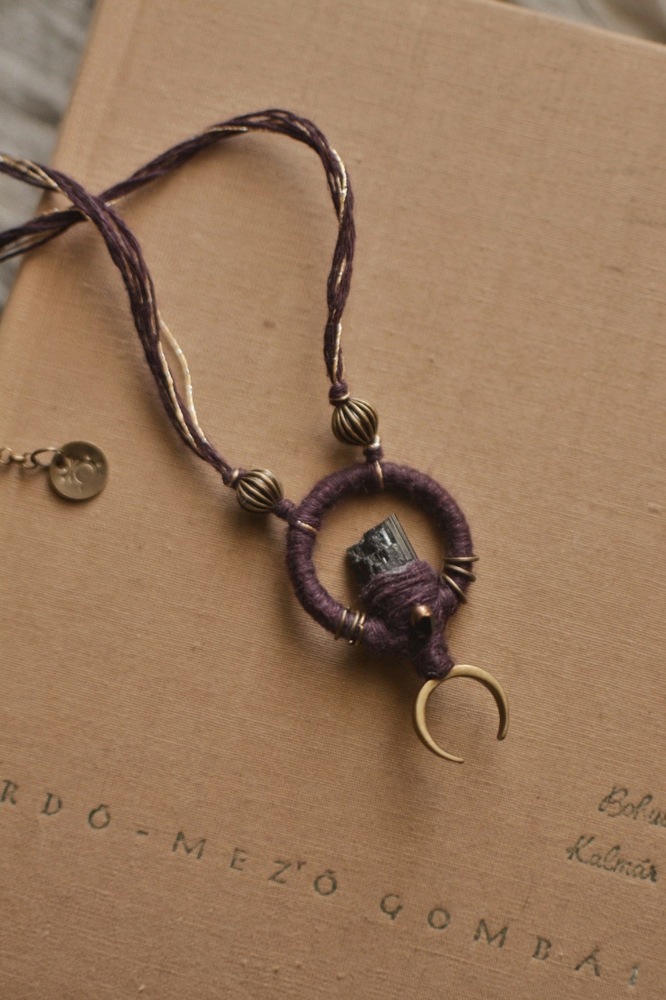 Black Tourmaline Linen Talisman