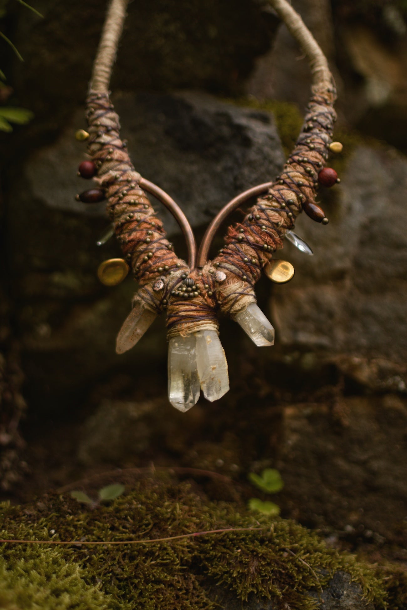 Afterlife Necklace with Clear Crystals