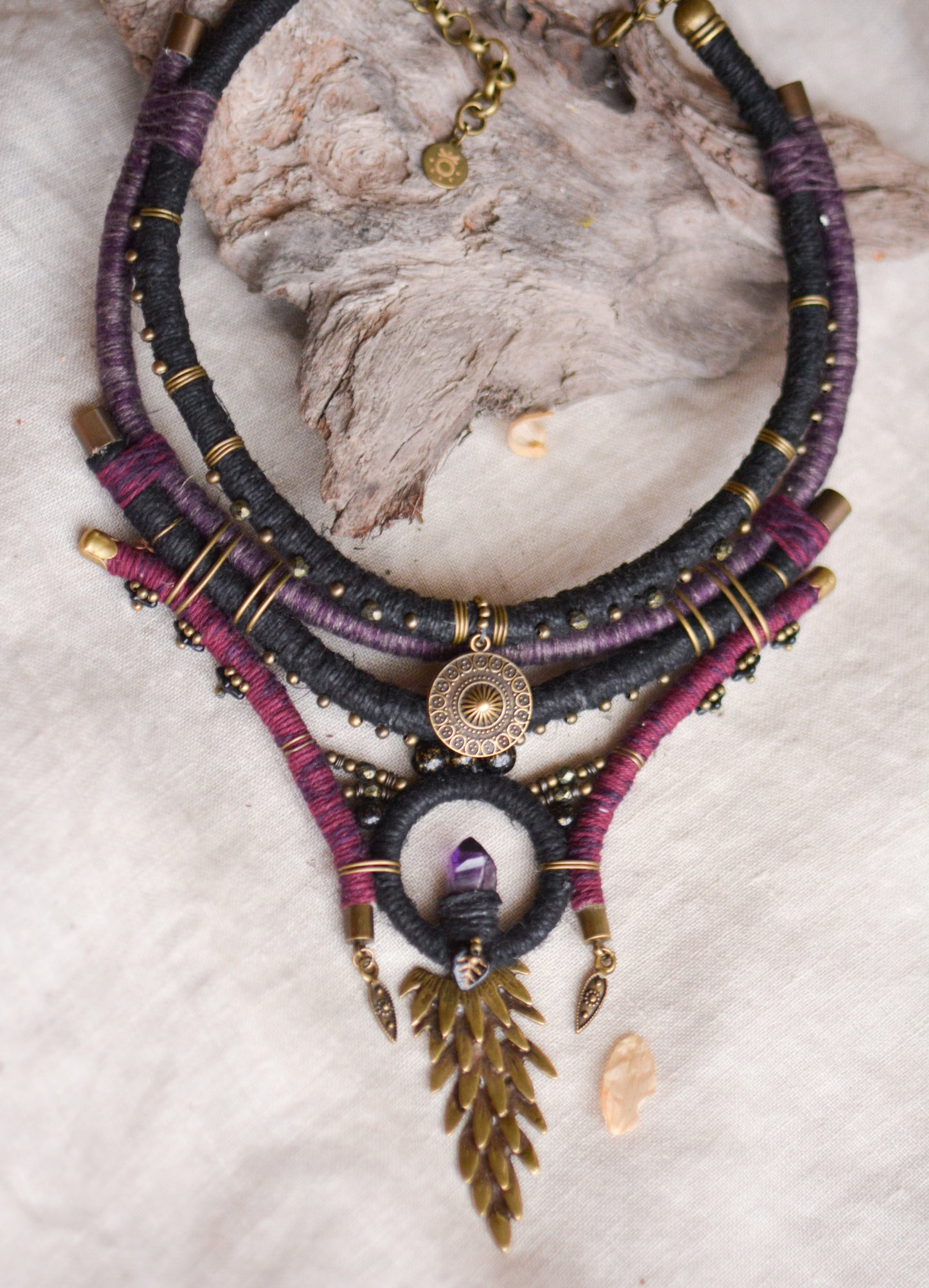 Vespera Necklace with Amethyst