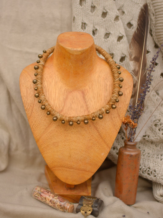 Kūhle Necklace - Earthbound with Plant Dyed Hemp