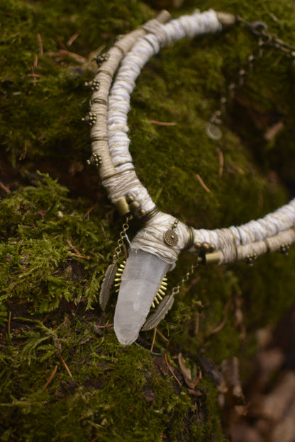 Divine Guidance Necklace with Milk Quartz