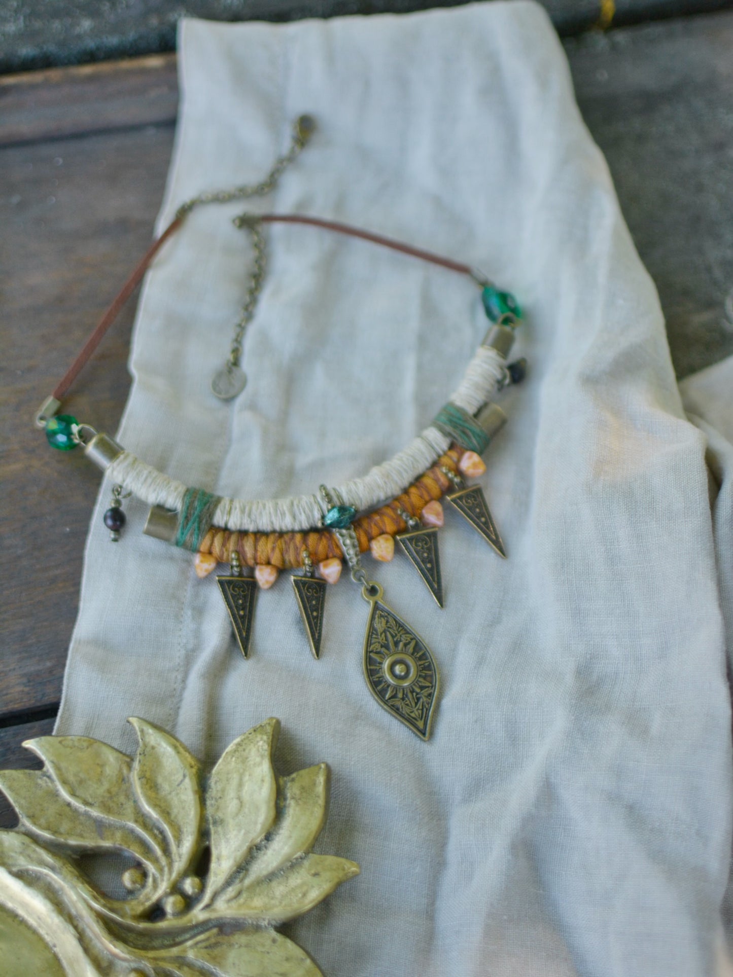 Boheme Joy Hemp and Linen Necklace