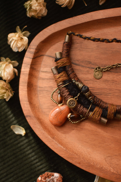 Grounding Fire Necklace with Fire Agate