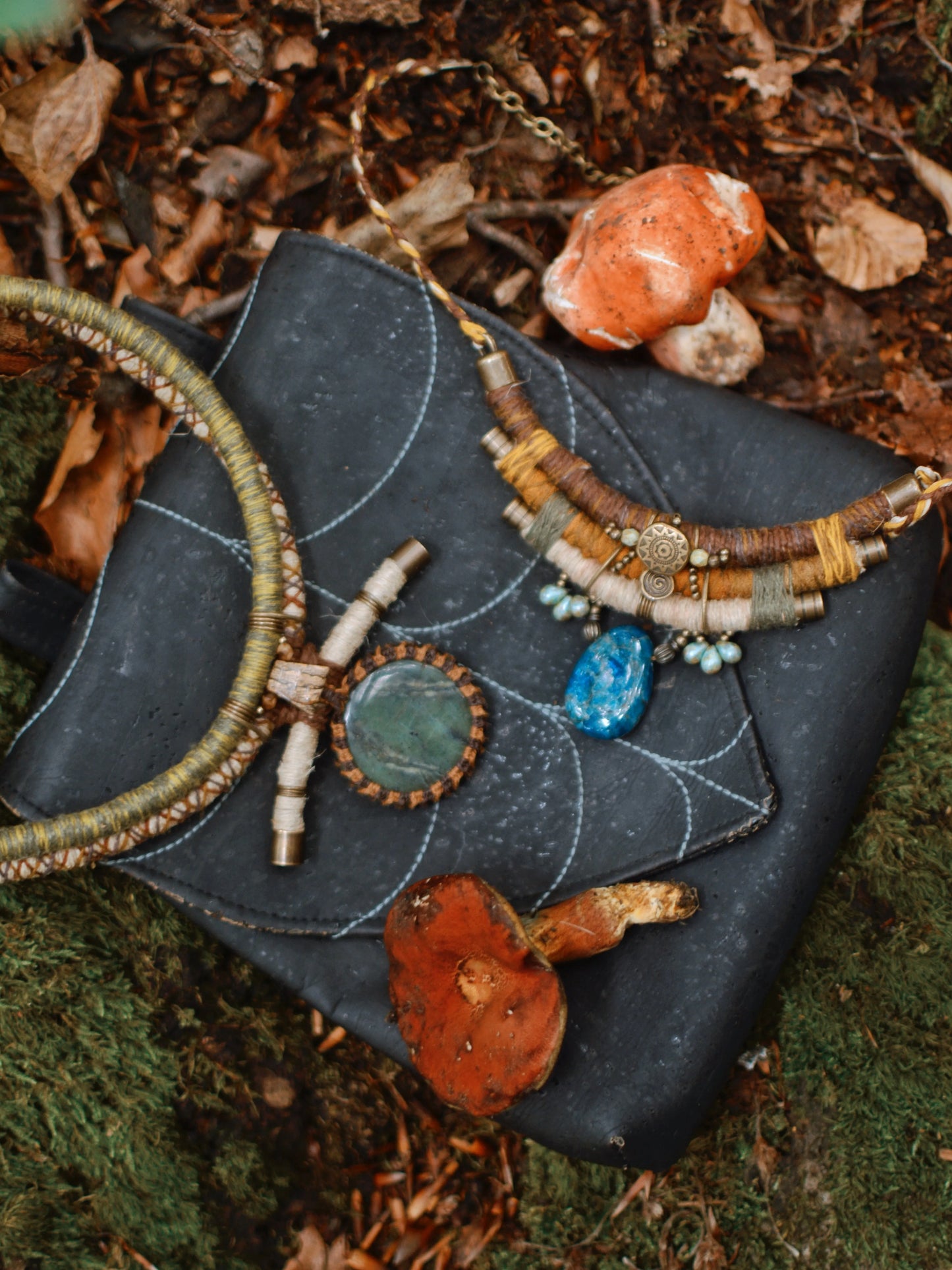 October Rain Necklace with Blue Apatite