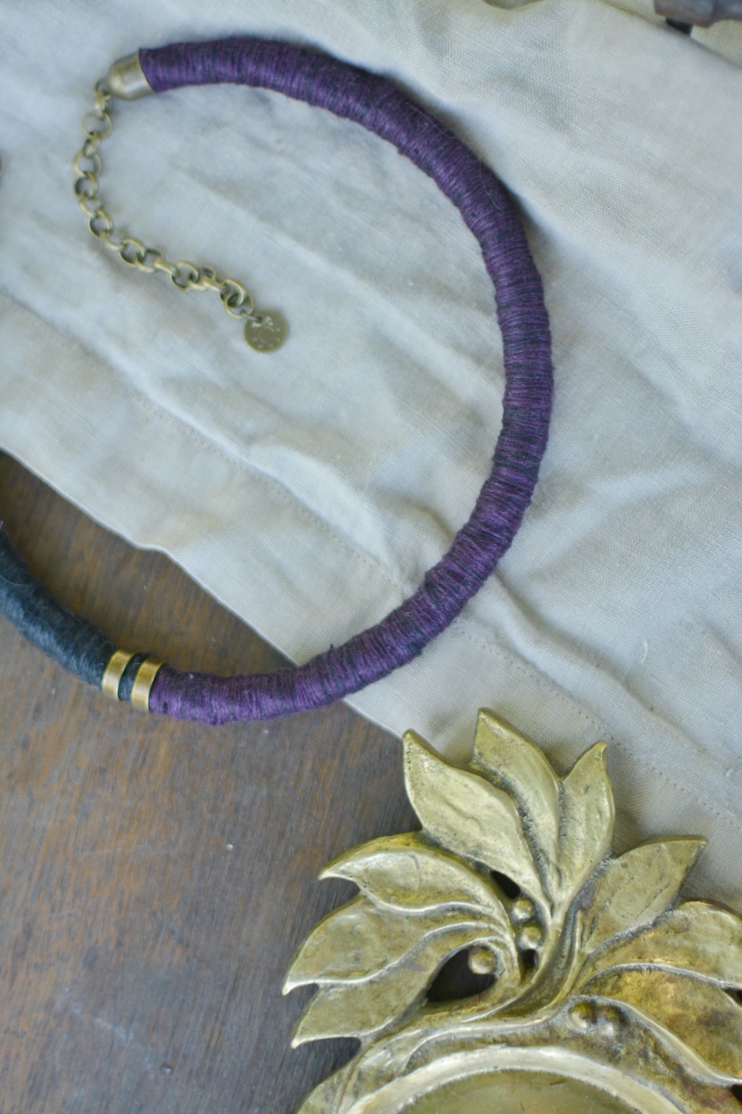 Witchy Hemp and Linen Necklace