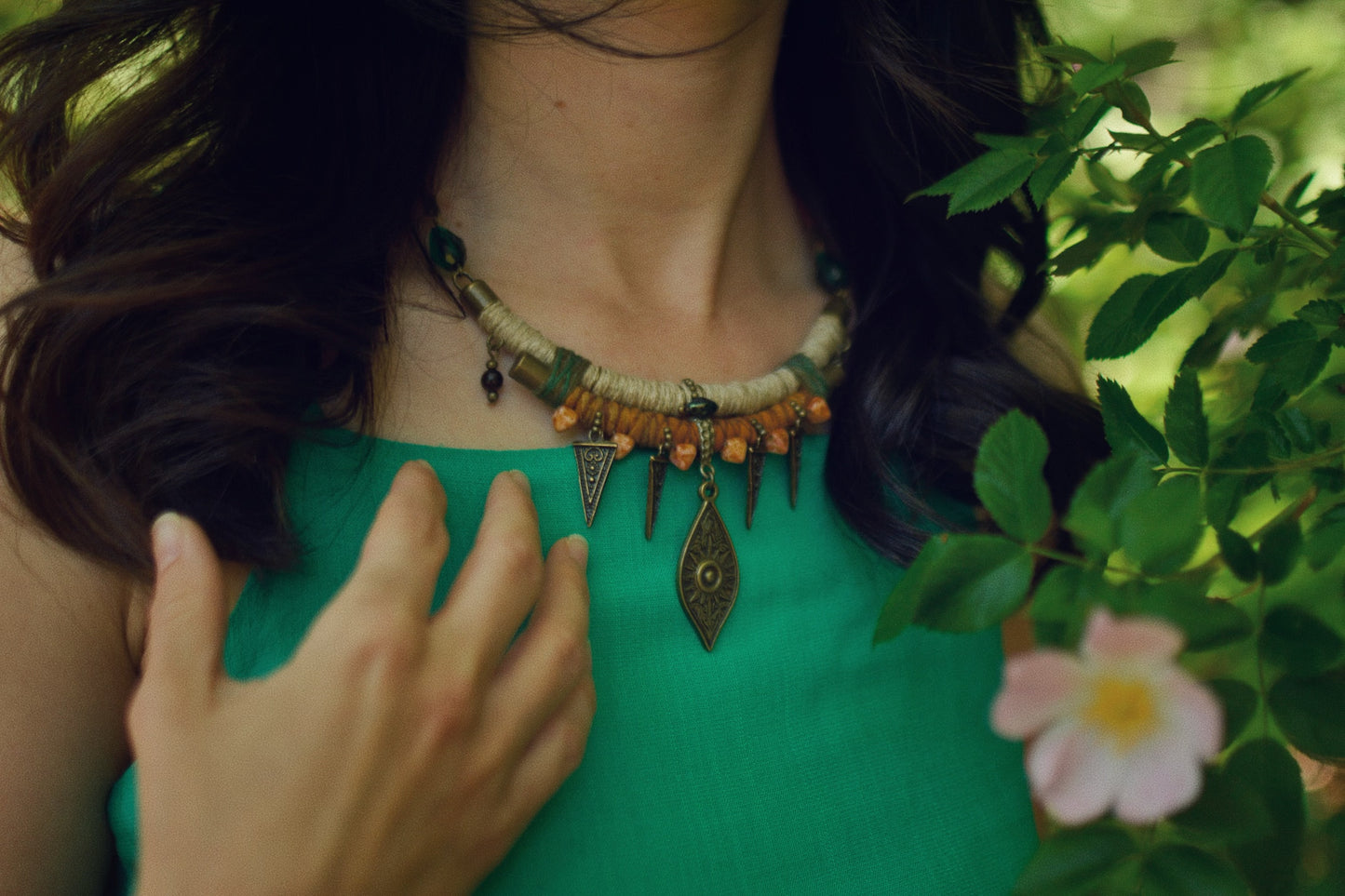 Boheme Joy Hemp and Linen Necklace