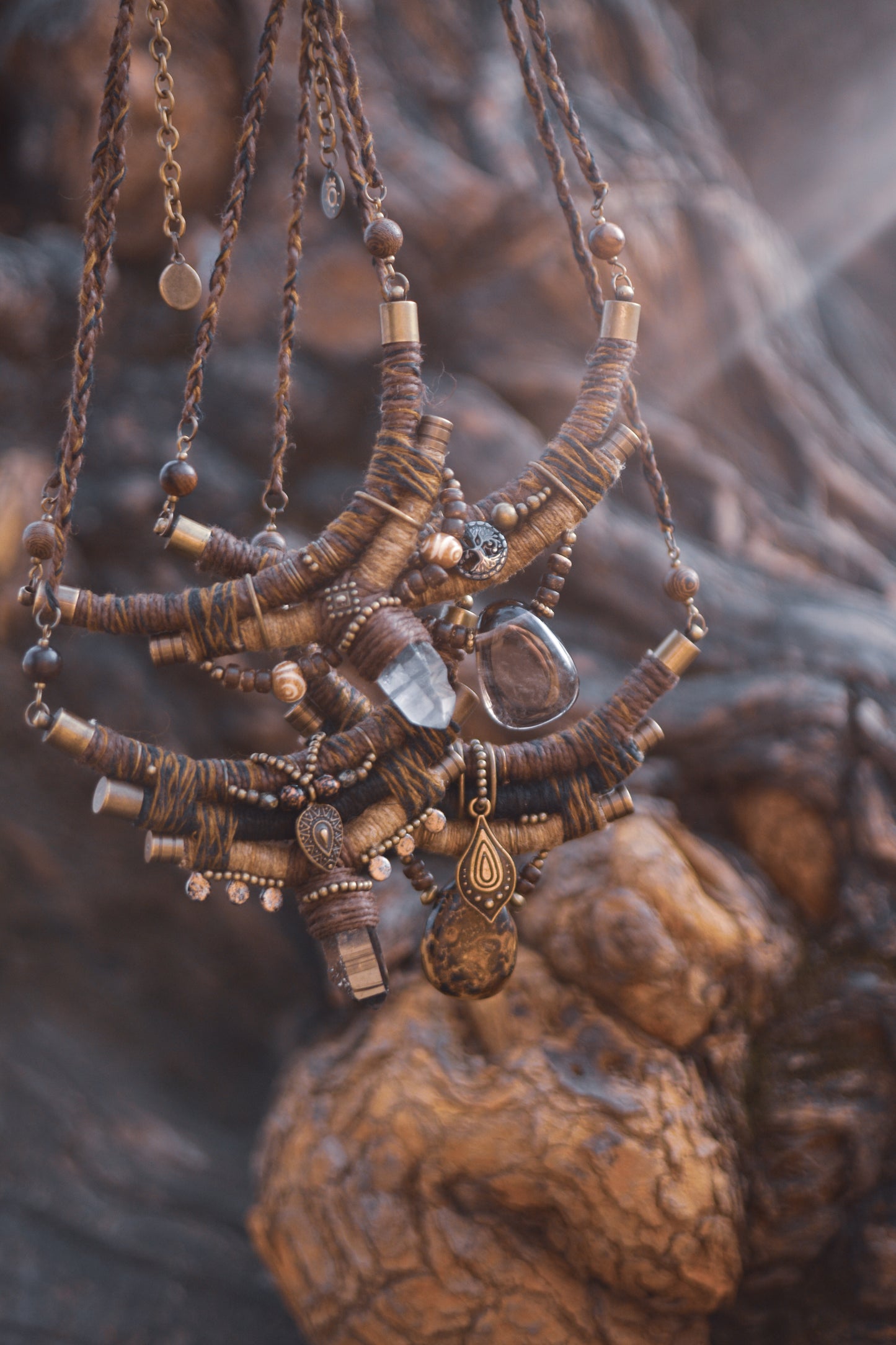 Mother Mud - Necklace with Clear Crystals