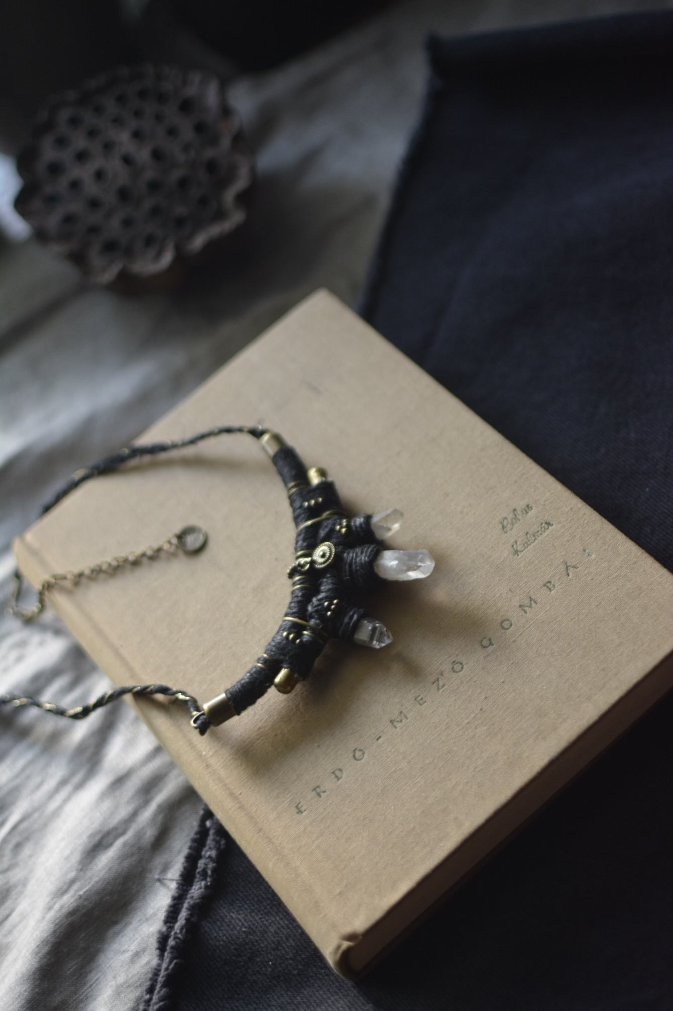 Clear Crystal Hemp Necklace