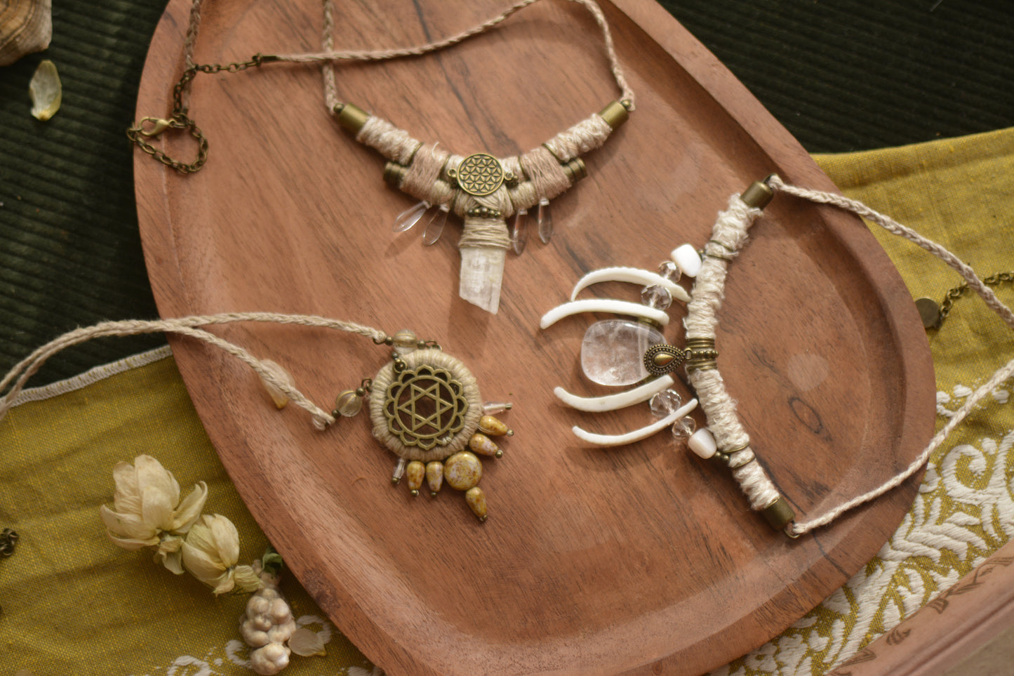 Ethereal Necklace with Anahata Chakra Pendant