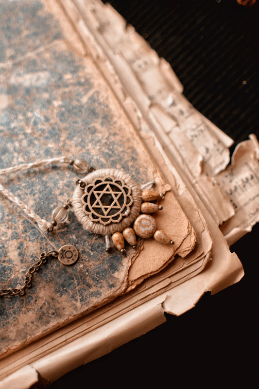 Ethereal Necklace with Anahata Chakra Pendant