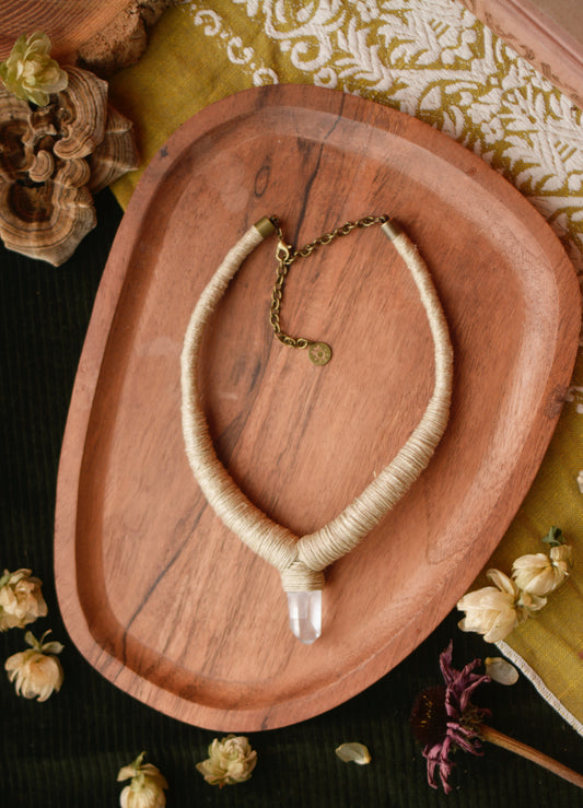 Simple Clear Crystal Chunky Necklace