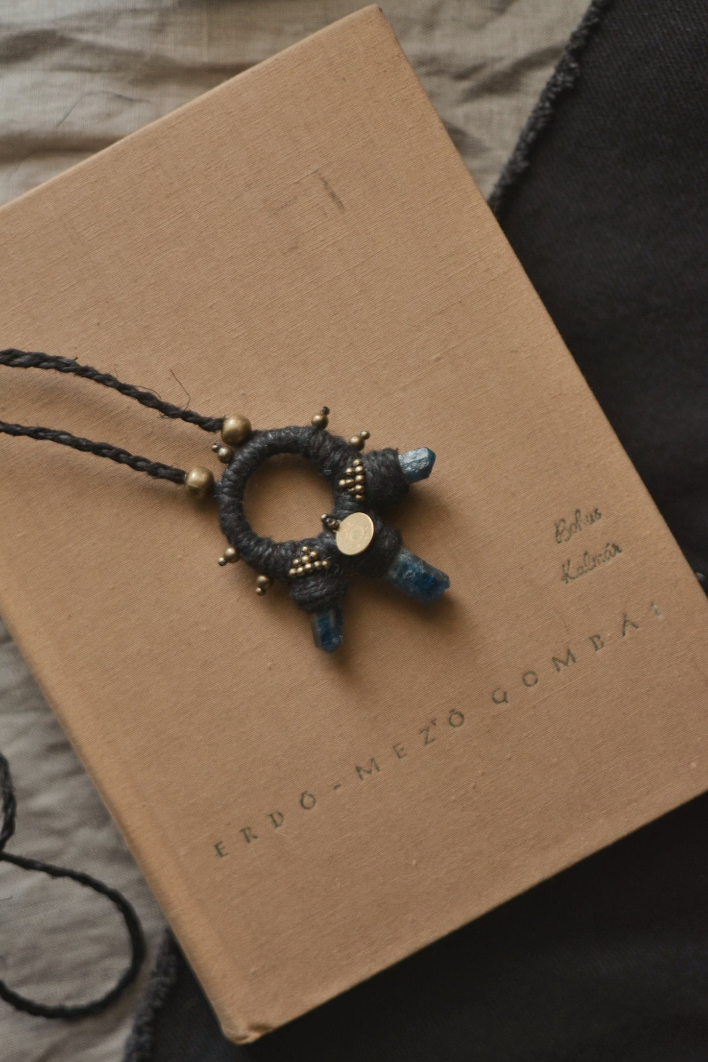 Witchy Blue Apatite Hemp Talisman