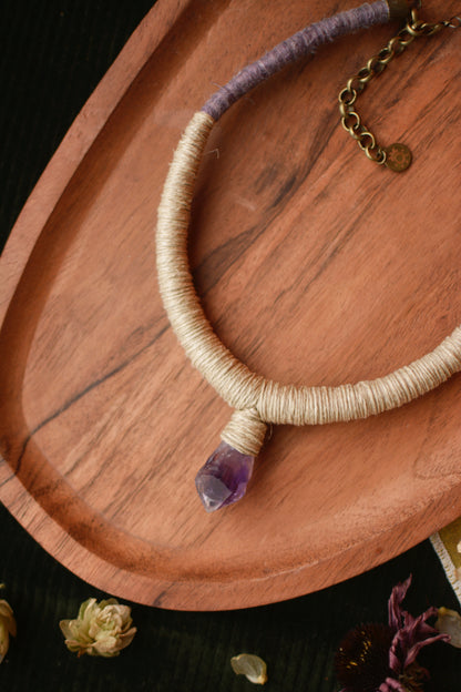 Simple Amethyst Chunky Necklace