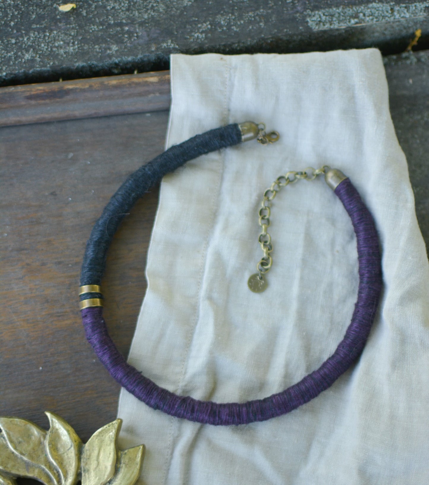 Witchy Hemp and Linen Necklace