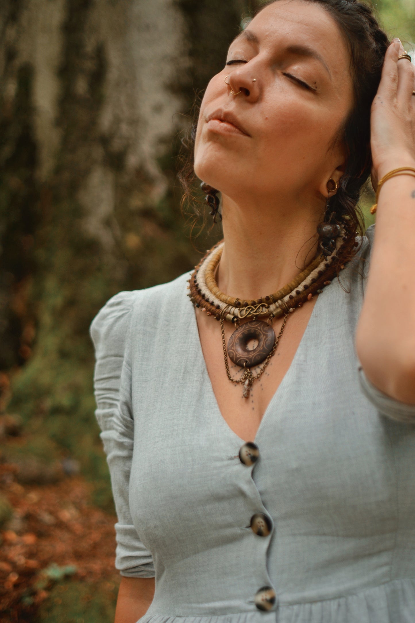 Orama Hemp and Linen Necklace