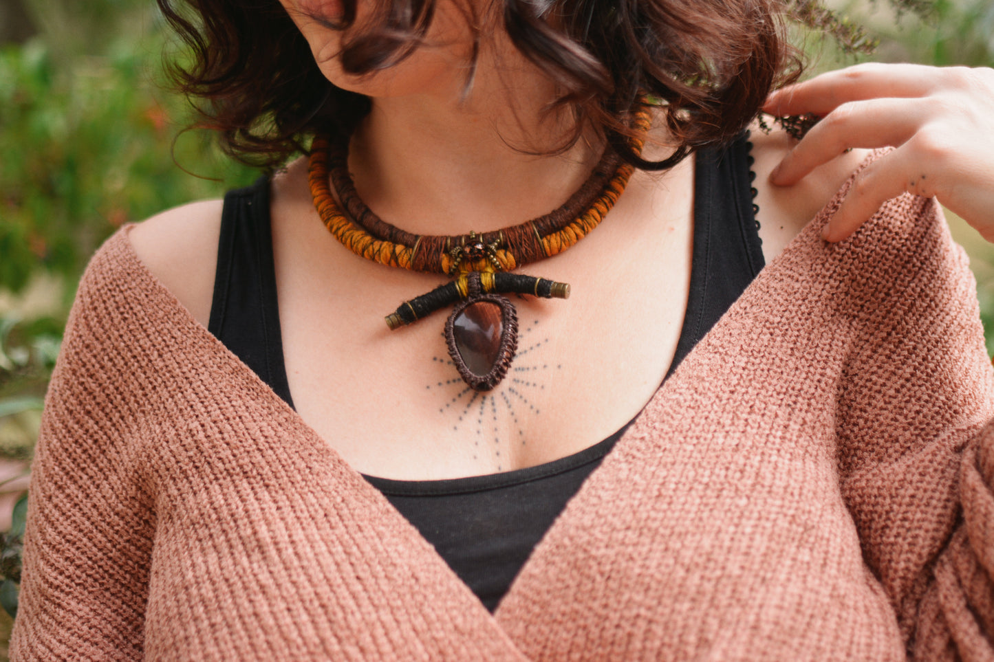 Jack'O Lantern Necklace with Dragons Eye