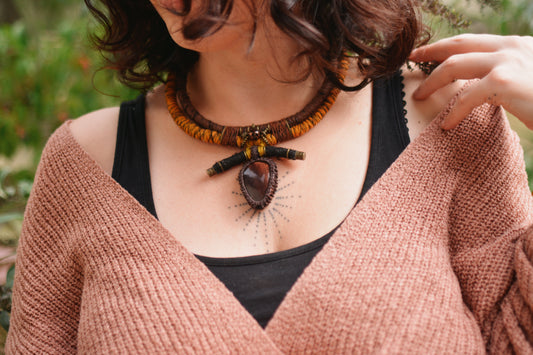 Jack'O Lantern Necklace with Dragons Eye
