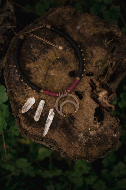 Under the Moon Necklace with Smoky Quartz