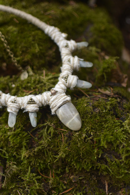 Divine Guidance Necklace with Green Moonstone