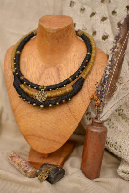 Terra Necklace with Plant Dyed Hemp