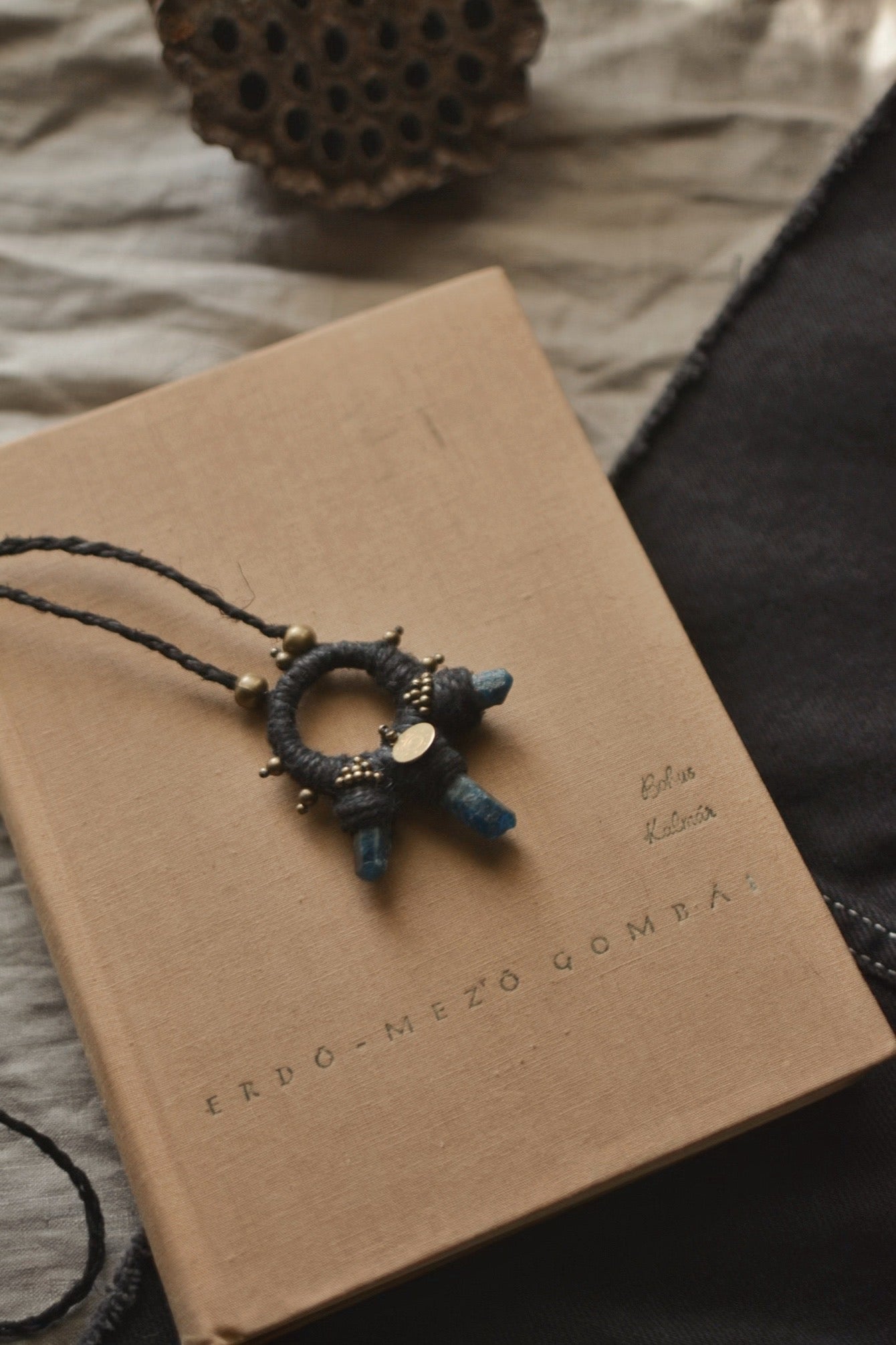 Witchy Blue Apatite Hemp Talisman