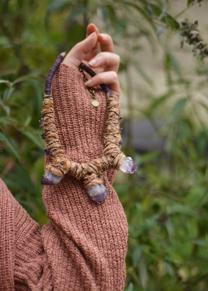 Triple Amethyst Necklace