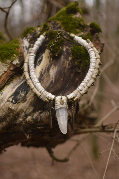 Divine Guidance Necklace with Milk Quartz