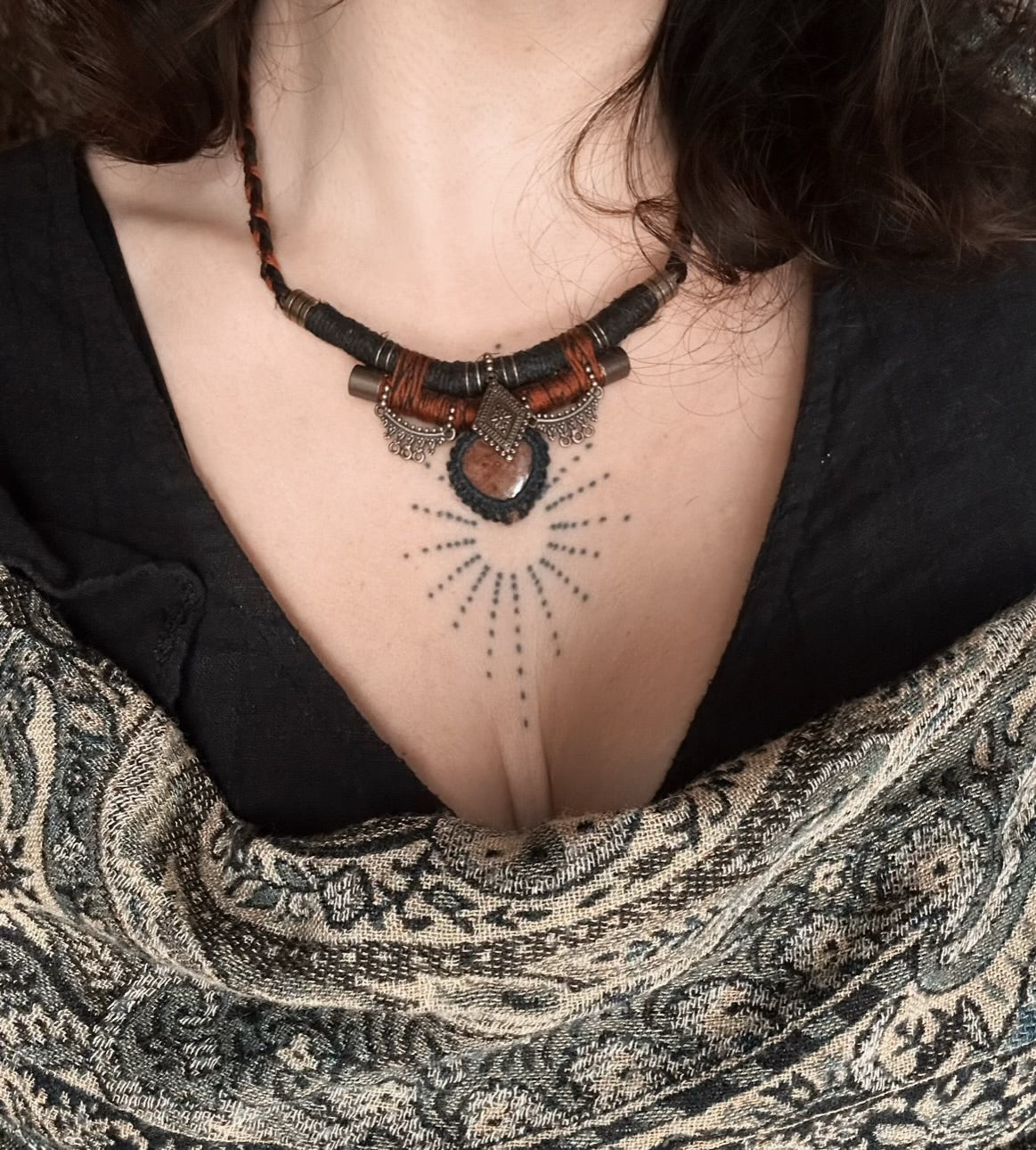 Rhodonite Hemp Necklace