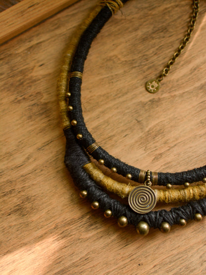 Terra Necklace with Plant Dyed Hemp