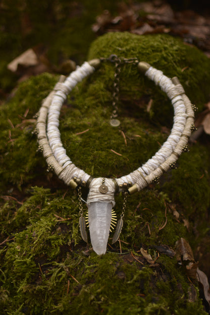 Divine Guidance Necklace with Milk Quartz