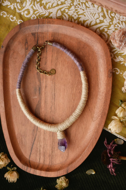 Simple Amethyst Chunky Necklace