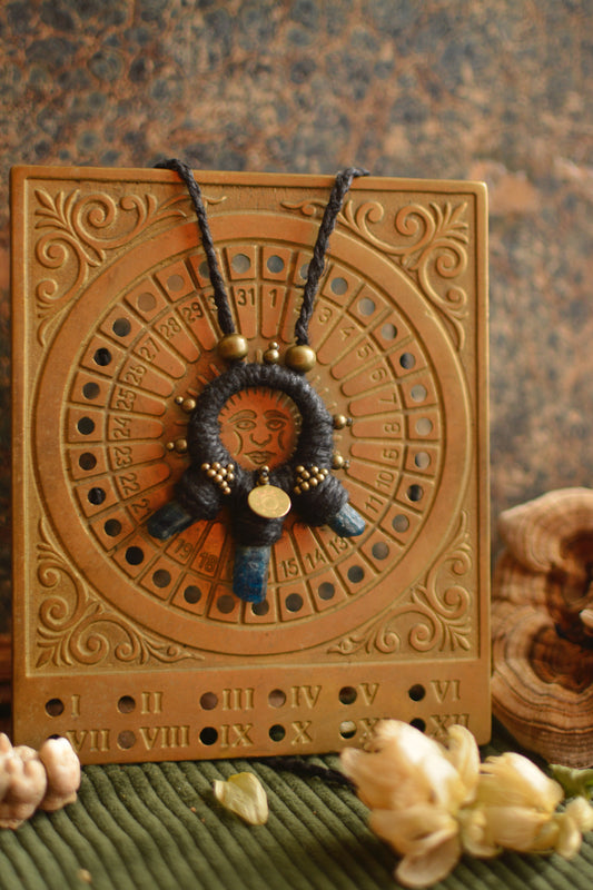 Talisman with Triple Blue Apatite - long