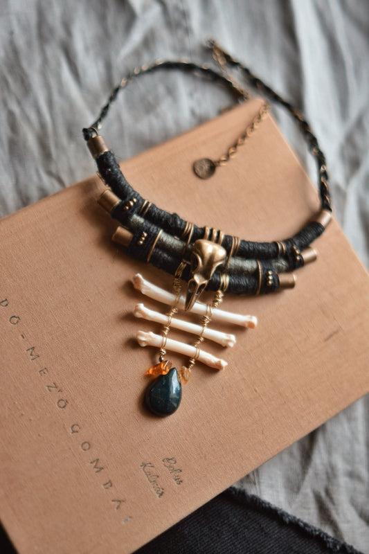 La Loba Hemp and Linen Necklace
