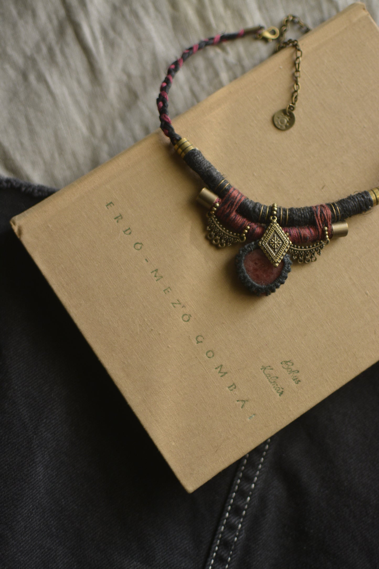 Rhodonite Hemp Necklace