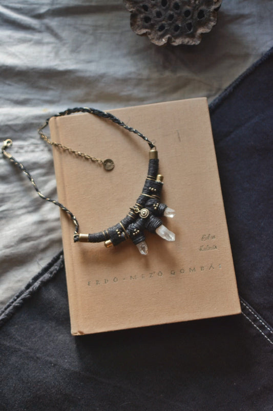 Clear Crystal Hemp Necklace