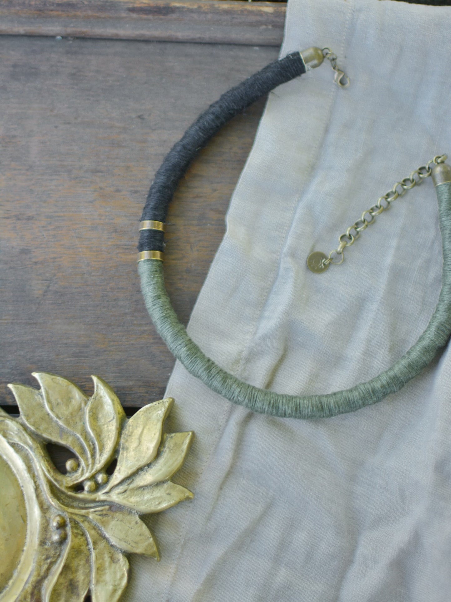 Witchy Hemp and Linen Necklace