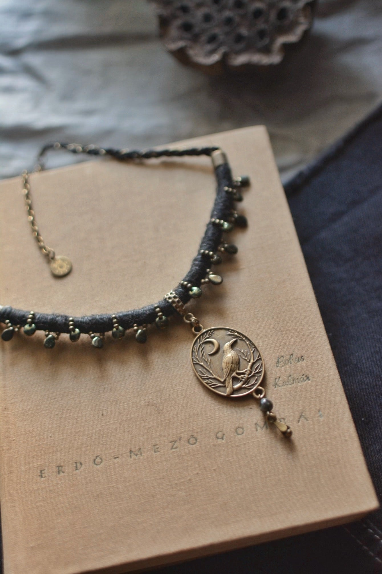 Raven Hemp Necklace