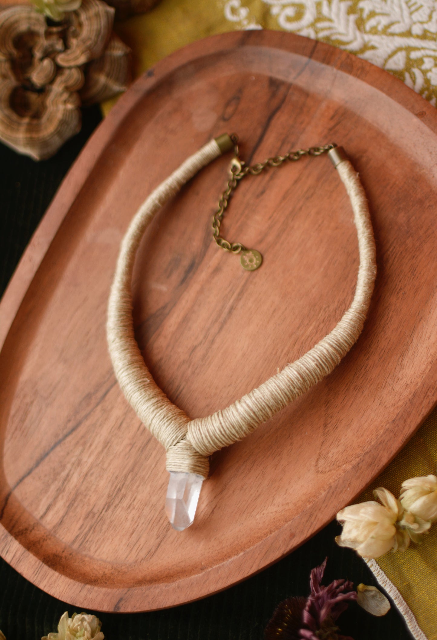 Simple Clear Crystal Chunky Necklace