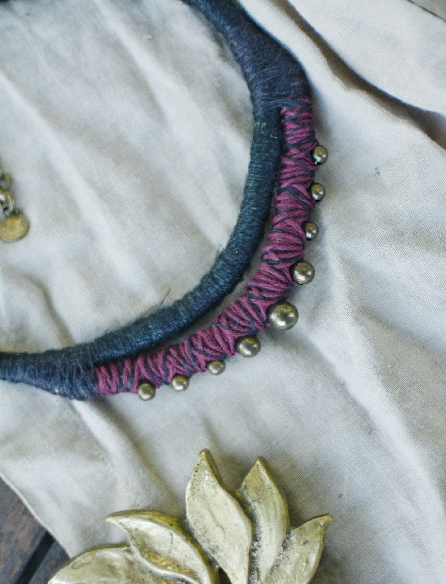 Kuhle Witchy Hemp Necklace with Clear Crystal