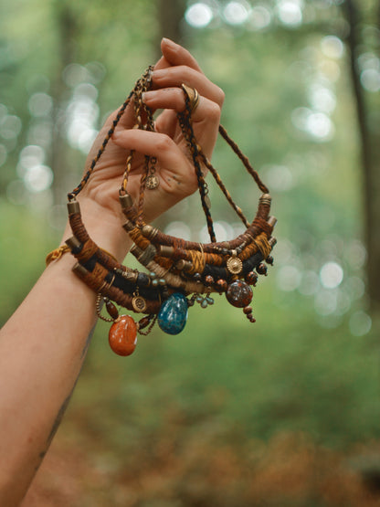 October Rain Necklace with Blue Apatite