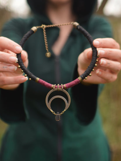 Under the Moon Necklace with Smoky Quartz